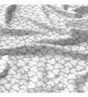 Bavlnená látka 322 vzor miky na šedom podklade, metráž 160 cm    