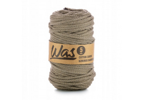 Bavlnená šnúra 5 mm, 100 m, tmavo- béžová 330