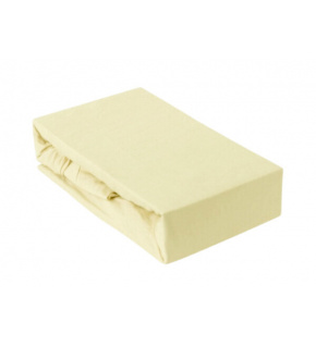 Jersey prestieradlo s gumičkou 160x200 cm, farba Vanilková