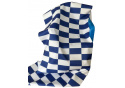Tkanina zewnętrzna na leżaki i hamaki ogrodowe, kolor biało niebieska szachownica, 5x10 cm