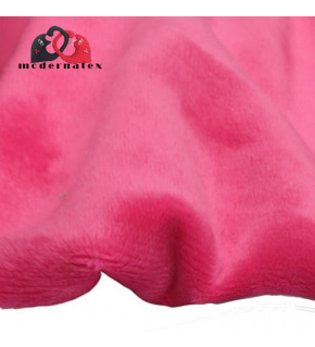 Jednofarebná látka Minky mikroplyš farba fuchsiová