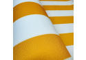 Vonkajšia látka na záhradné lehátka a hojdacie siete farba bielo-žltá, 5 cm