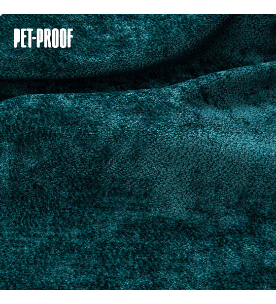 Velúrová poťahová látka Aphrodite Teal na nábytok, metráž – Pet Proof