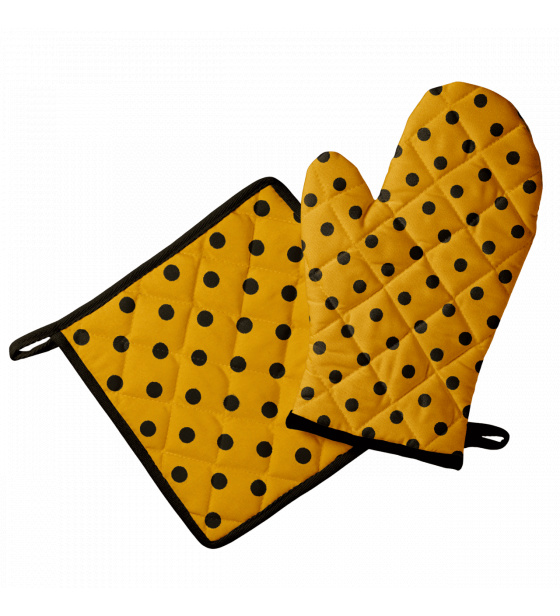 Kuchynská chňapka a podložka, Bodka Žltá