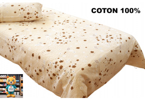 Krepové obliečky na zips, farba Béžová, 140x200 cm 