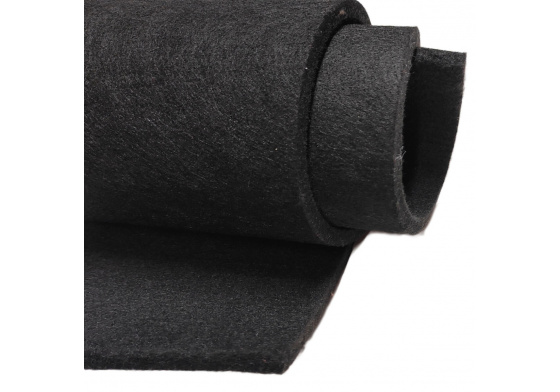 Technický filc 10 mm, farba čierna, metráž 160 cm 