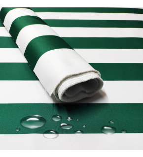 Akce Voděodolná látka Premium, 190 g/m², 80 x 160 cm, proužky zelené