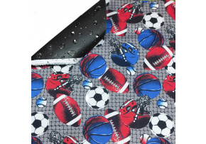 Nepremokavá látka Kodura Kocka Futbal, farba šedá, metráž 150 cm Nepremokavá látka Kodura Kocka Futbal, farba šedá, metráž 150 cm