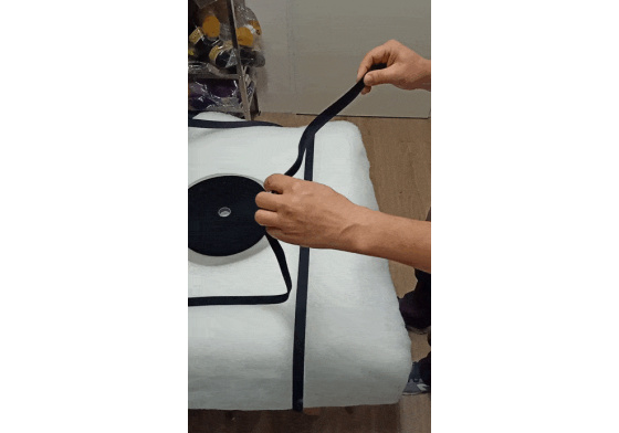 Zips elastický 25 mm, farba čierna, metráž