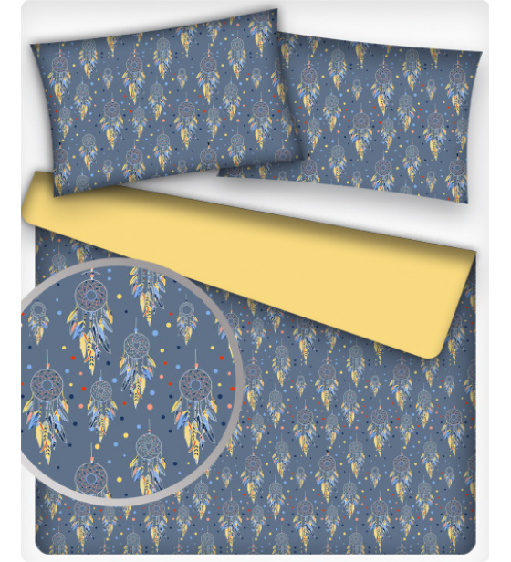 Dětské bavlněná látka metráž vzor Oriental na granátovém