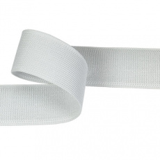 Zip elastický 30 mm barva bílá  balení 25 m 