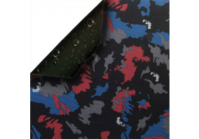 Nepremokavá látka Kodura, farba maskáčová modrá, metráž 150 cm   