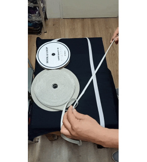 Zips elastický 30 mm, farba biela, metráž