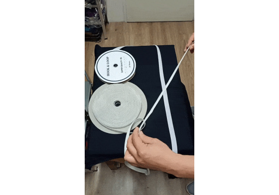 Zips elastický 30 mm, farba biela, metráž