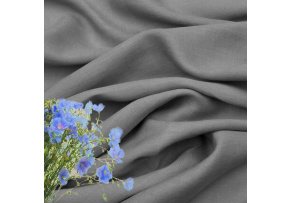 Ľanová prírodná látka Júlia farba šedá 154 gr/m2 NAT