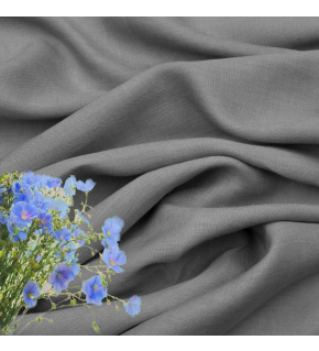 Ľanová prírodná látka Júlia farba šedá 154 gr/m2 NAT