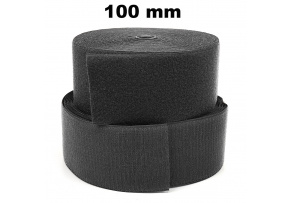 Pásik na suchý zips našívací, set háčik a slučka, farba grafitová 100 mm x 25 bm