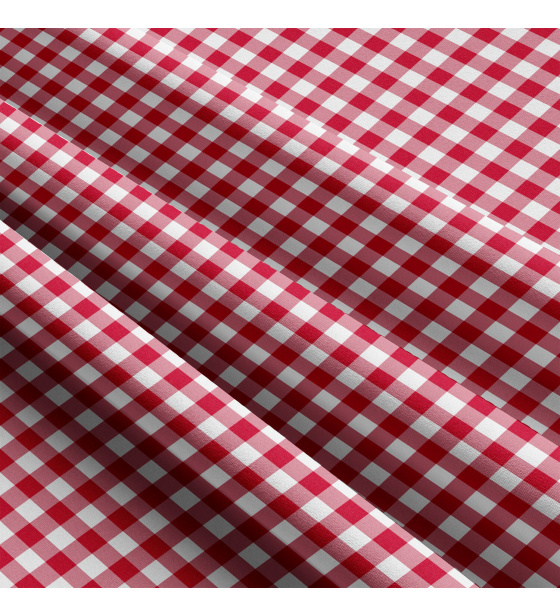 Bavlnená látka, vzor kocka 130, farba červená, metráž 150 cm           