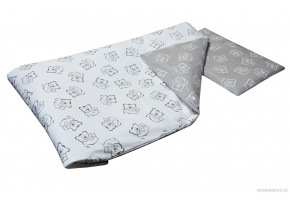 Detské obliečky do postieľky 2 dielne, vzor šedý medveď, farba šedá Detské obliečky do postieľky 2 dielne, vzor šedý medveď, farba šedá