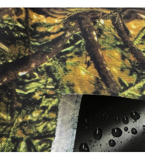 Nepremokavá látka Kodura les farba hnedá, metráž 150 cm   