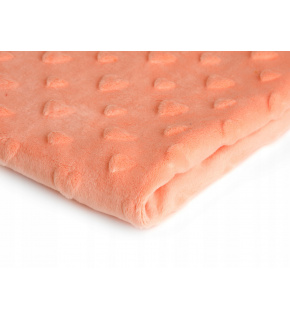 Minky srdiečka farba lososová 44