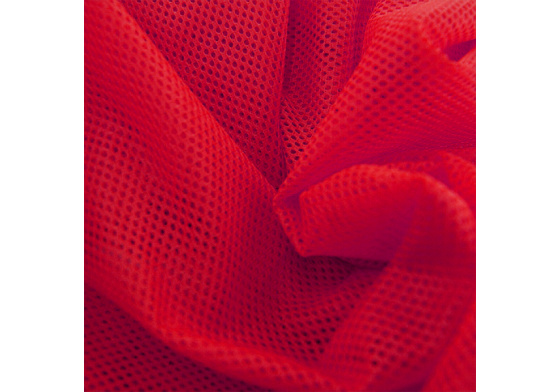 Síť polyesterová, Síťovina pro oděvů červená - DZ-008-132  2mm x 2mm