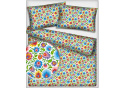 Dekorační dětská bavlněná látka vzor Kolorit na bílém