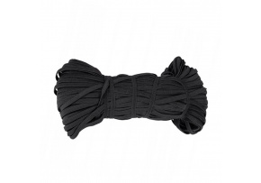 Plochá odevná guma, šírka 15 mm, farba čierna, balenie 25 m 