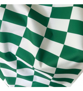 Látka do exteriéru na zahradné lehátka a húpacie siete, farba Bielo-Ultrmarine Šachovnica 5x10 cm