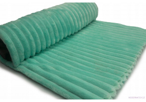 Dekoračná látka Minky prúžky farba mentolová Dekoračná látka Minky prúžky farba mentolová