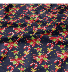 Vianočný vzor bavlnenej látky Vianoce 52 na granátovom, metráž 160 cm