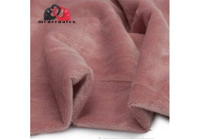 Jednofarebná látka Minky mikroplyš farba staroružová