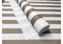 Tissu imperméable PREMIUM motif rayures cappuccino blanches
