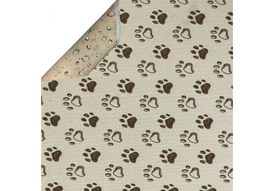 Nepremokavá látka Kodura pes 4, farba krémová, metráž 150 cm  2