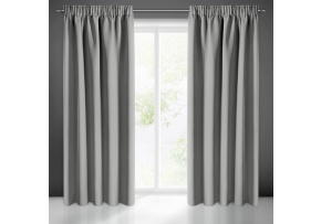 Zatemňovací závěs s řasící páskou ŠEDÁ 135X270 cm Zatemňovací závěs s řasící páskou ŠEDÁ 135X270 cm