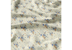 Bavlnená látka vzor oriental bílý, metráž 160 cm     