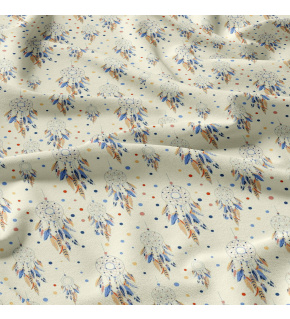 Bavlnená látka vzor oriental bílý, metráž 160 cm     