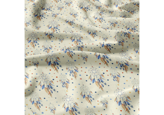 Bavlnená látka vzor oriental bílý, metráž 160 cm     