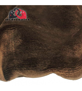 Jednofarebná látka Minky mikroplyš farba tm. Hnedá