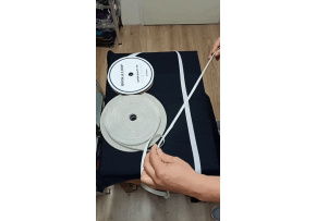 Zips elastický 20 mm, farba biela, metráž