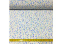 Bavlnená látka 138, vzor modré kvetiny, metráž 160 cm  