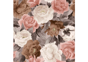 Velúrová poťahová látka s potlačou vzor 401067-107