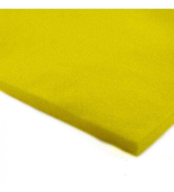 Dekoračný filc 3 mm, farba žltá, metráž 150 cm