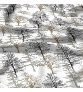 Bavlnené látky vzor Stromy na bielom