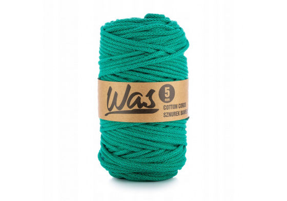 Bavlnená šnúra 5 mm, 100 m, farba tyrkysová 210