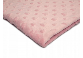 Minky srdiečka farba sv. ružová 19