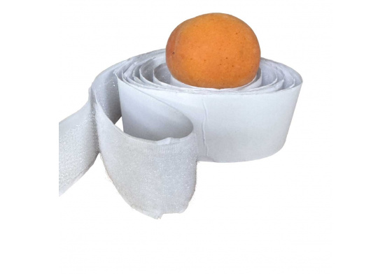 Pásik na suchý zips s lepidlom, farba Biela 50 cm, šírka 25 mm