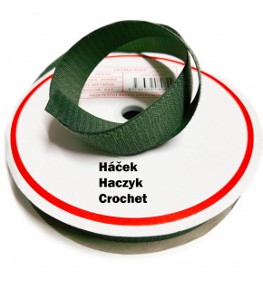 Pásik so suchým zipsom, set háčika a slučky, farba khaki 50 mm, balenie 25 m