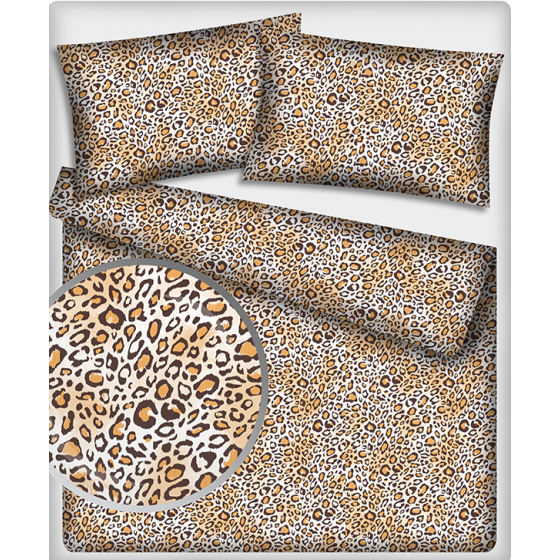 Bavlněná látka vzor leopard hnědý