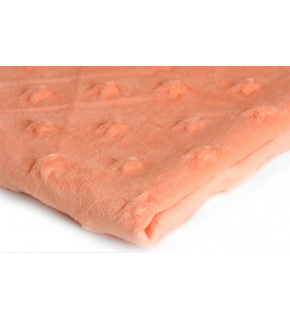 Látka Minky mikroplyš hviezdy, farba lososová 44 Látka Minky mikroplyš hviezdy, farba lososová 44